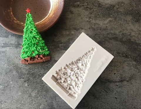 Christmas Tree Silicone mold fondant mold cake decorating tools chocolate gum paste