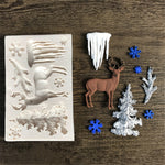 Christmas Silicone Fondant Mold Cake Chocolate Decorating Baking Mould Tools