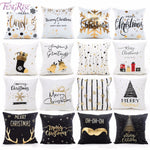 45x45cm Cotton Linen Merry Christmas Cover