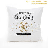 45x45cm Cotton Linen Merry Christmas Cover