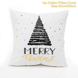 45x45cm Cotton Linen Merry Christmas Cover
