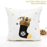 45x45cm Cotton Linen Merry Christmas Cover