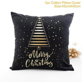 45x45cm Cotton Linen Merry Christmas Cover