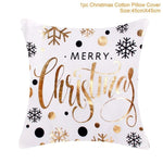 45x45cm Cotton Linen Merry Christmas Cover