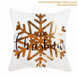 45x45cm Cotton Linen Merry Christmas Cover
