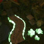 50Pcs Glow in the Dark Garden Pebbles Glow Stones Rocks for Walkways