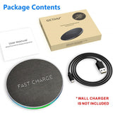 10W Fast Qi Wireless Charger For iPhone 8 Plus X XS MAX XR & S8 Note 8