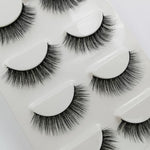 Natrual 3D Mink False Eyelashes 4 Pairs Make up Full Strip Lashes