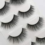 Natrual 3D Mink False Eyelashes 4 Pairs Make up Full Strip Lashes