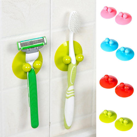 2PCS Bathroom Accessories Vacuum Wall Strong Suction Hook