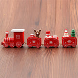Christmas Train Painted Wood Santa/bear Xmas kid toys gift