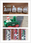 Christmas Train Painted Wood Santa/bear Xmas kid toys gift