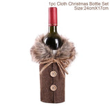 Santa Claus Wine Bottle Cover Christmas Decorations For Home 2019