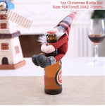 Santa Claus Wine Bottle Cover Christmas Decorations For Home 2019