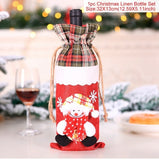 Santa Claus Wine Bottle Cover Christmas Decorations For Home 2019