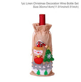 Santa Claus Wine Bottle Cover Christmas Decorations For Home 2019