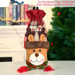 Santa Claus Wine Bottle Cover Christmas Decorations For Home 2019