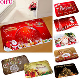 Santa Claus Christmas Flannel Carpet Merry Christmas Decoration