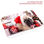 Santa Claus Christmas Flannel Carpet Merry Christmas Decoration