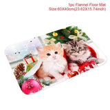 Santa Claus Christmas Flannel Carpet Merry Christmas Decoration