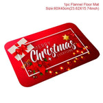 Santa Claus Christmas Flannel Carpet Merry Christmas Decoration