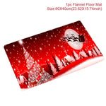 Santa Claus Christmas Flannel Carpet Merry Christmas Decoration