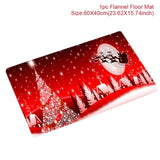 Santa Claus Christmas Flannel Carpet Merry Christmas Decoration