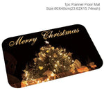 Santa Claus Christmas Flannel Carpet Merry Christmas Decoration
