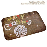 Santa Claus Christmas Flannel Carpet Merry Christmas Decoration