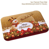 Santa Claus Christmas Flannel Carpet Merry Christmas Decoration