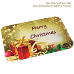 Santa Claus Christmas Flannel Carpet Merry Christmas Decoration