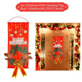 Santa Claus Christmas Flannel Carpet Merry Christmas Decoration