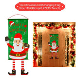 Santa Claus Christmas Flannel Carpet Merry Christmas Decoration