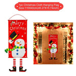 Santa Claus Christmas Flannel Carpet Merry Christmas Decoration