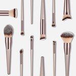 Champagne Makeup Brushes Set For Foundation Powder