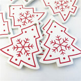 10PCs 5cm Wooden Christmas Tree Toys Articles