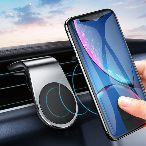 Metal Magnetic Car Phone Holder Mini Air Vent Clip Mount