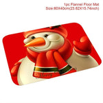 Santa Claus Christmas Flannel Carpet Merry Christmas Decoration