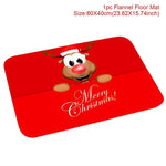 Santa Claus Christmas Flannel Carpet Merry Christmas Decoration