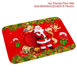 Santa Claus Christmas Flannel Carpet Merry Christmas Decoration