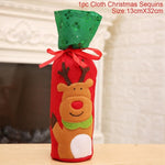 Santa Claus Wine Bottle Cover Christmas Decorations For Home 2019