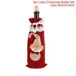 Santa Claus Wine Bottle Cover Christmas Decorations For Home 2019