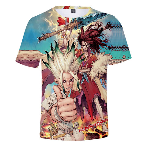 Dr.stone street fashion tops and T-shirt 3D Pinted