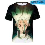 Dr.stone street fashion tops and T-shirt 3D Pinted