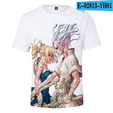 Dr.stone street fashion tops and T-shirt 3D Pinted