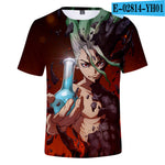 Dr.stone street fashion tops and T-shirt 3D Pinted