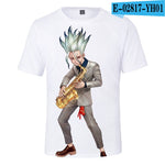 Dr.stone street fashion tops and T-shirt 3D Pinted