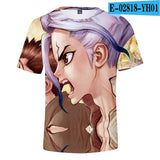 Dr.stone street fashion tops and T-shirt 3D Pinted