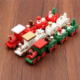 Christmas Train Painted Wood Santa/bear Xmas kid toys gift