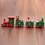 Christmas Train Painted Wood Santa/bear Xmas kid toys gift
